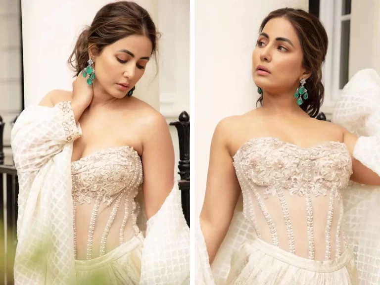 Hina-Khan-ivory-gown-London-pictures