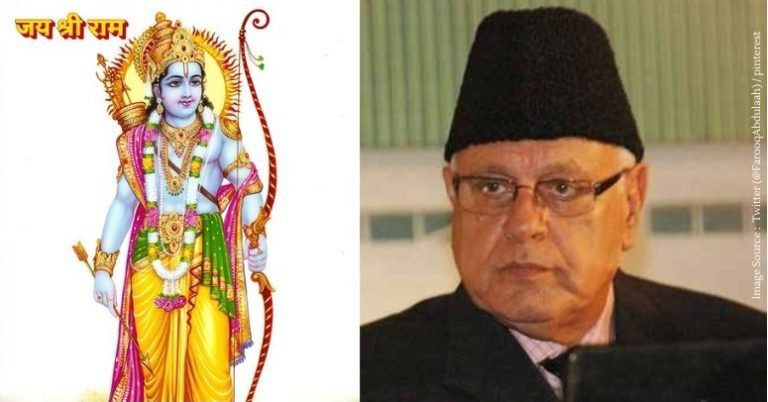 Lord Ram Hindus former J andK CM Farooq Abdullah