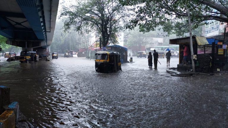 Monsoon in Mumbai: The Shivaji Park ground looks like a lake in the rain