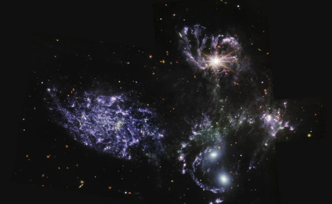 Webb-telescope-reveals-an-image-of-the-first-galaxies-ever