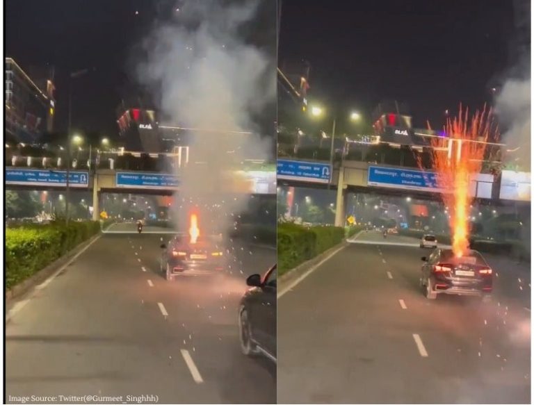 diwali-fire-crackera-on-car