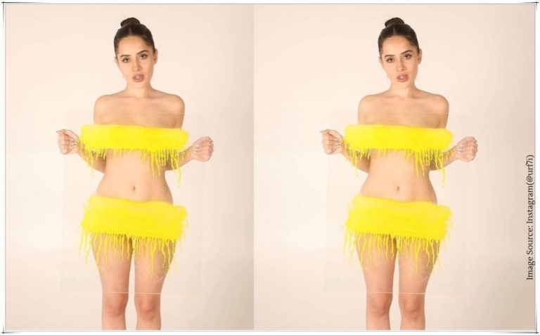 urfi-Javed-yellow-paint-sheet-2