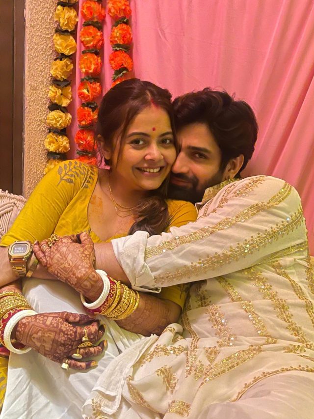 devoleena bhattacharjee aka gopi bahu haldi ceremony photos videos viral
