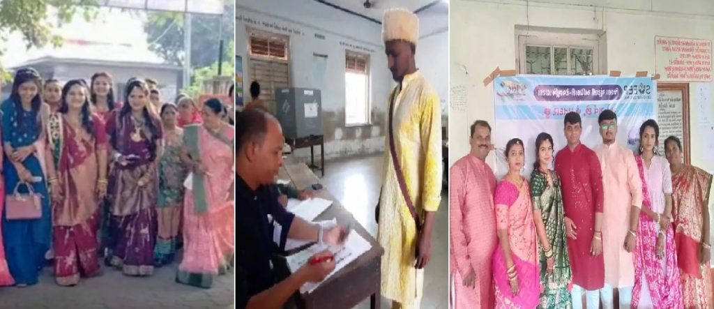 My wedding was in morning in Maharashtra. But I rescheduled Gujarat voter