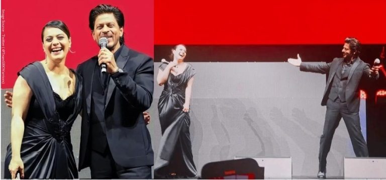 shah rukh khan and kajol recreated DDLJ and Bazigar scene at red sea international film festival
