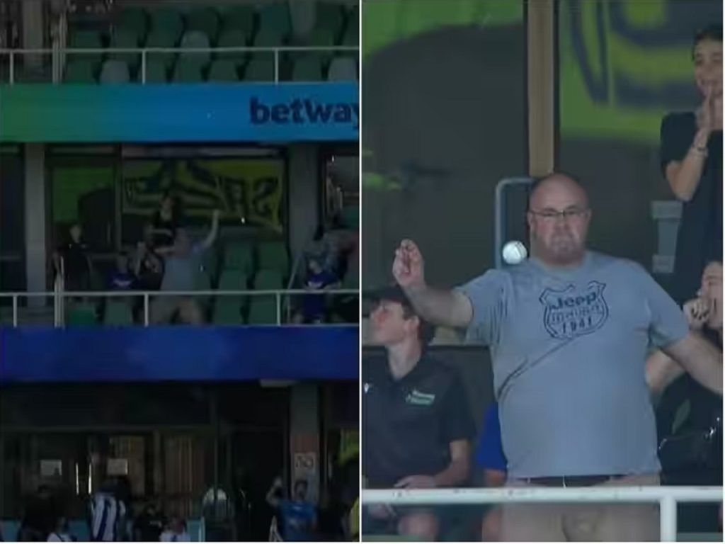 Fan Takes a Stunning Catch in The Stands During SA20