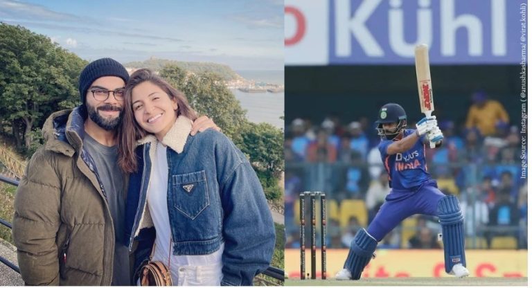 anushka sharma reacts as virat kohli makes 45th century in one day match
