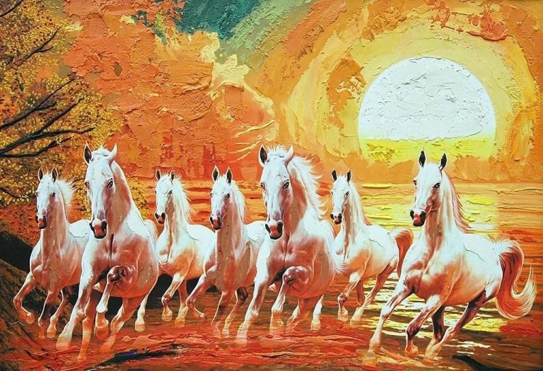 Negativity Dont hang this seven horse picture in your home or negativity will increase