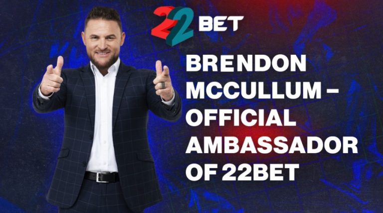 22BET ropes in New Zealand Cricketer ‘Brendon Mccullum’ as the new Brand Ambassador