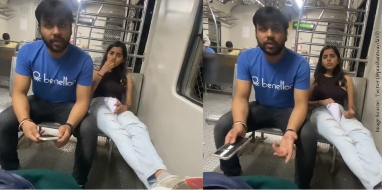 Man shares video of 2 passengers misbehaving in local train