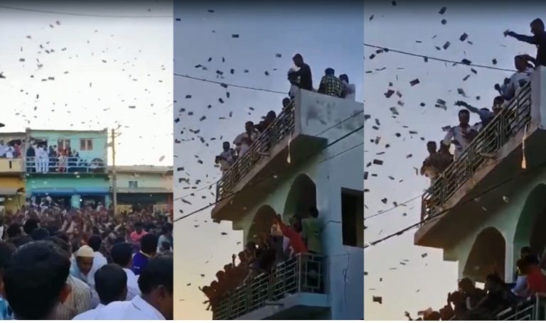 It Rained Rupees at the wedding, currency Notes From 10 To 500 Rupees Flew, People Scrambled To Take The Money. It Rained Rupees at the wedding, currency Notes From 10 To 500 Rupees Flew, People Scrambled To Take The Money.
