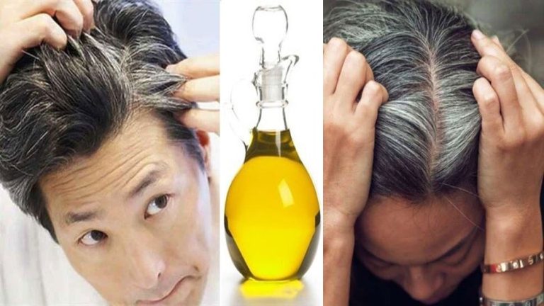 Apply Black Currant Seed Oil on hair to get rid of white hair