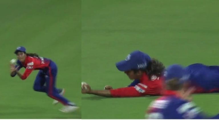 Jemimah Rodrigues takes stunning diving catch to dismiss Hayley Matthews in WPL 2023 Jemimah Rodrigues takes stunning diving catch to dismiss Hayley Matthews in WPL 2023