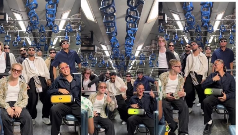 Quick Style dances to Leke Pehla Pahla Pyar in Mumbai local