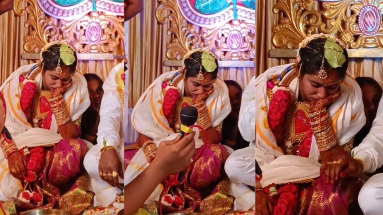 This bride fell asleep in her own marriage