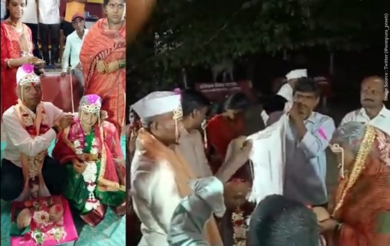 maharashtra seventy year old lady and seventy five year old man ties knot in kolhpaur