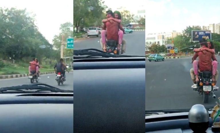 couple romance on bike video
