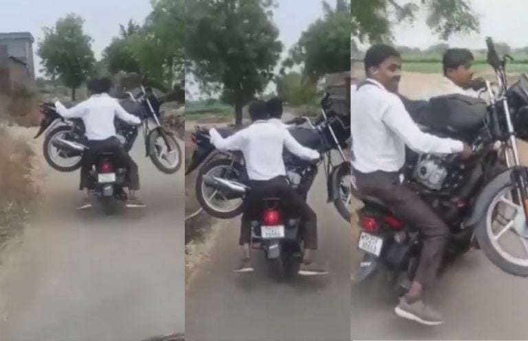 when bike emi not given on time watch shocking viral video on internet