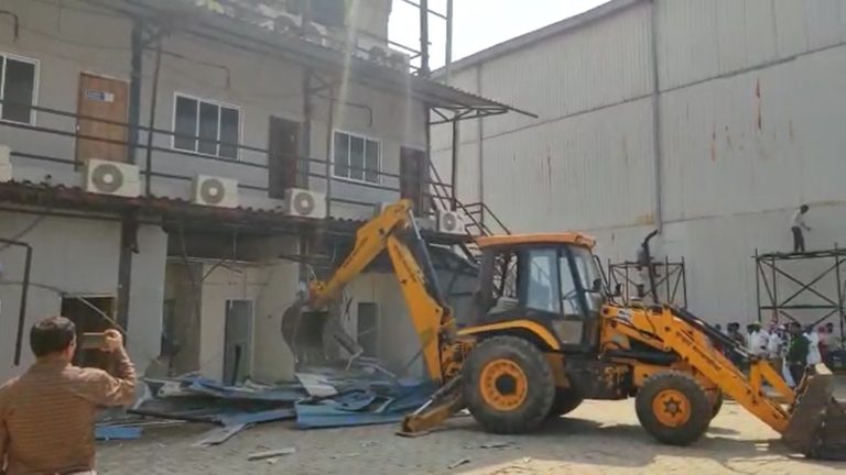 bmc razes the illegally built studios at madh area of malwani bmc razes the illegally built studios at madh area of malwani