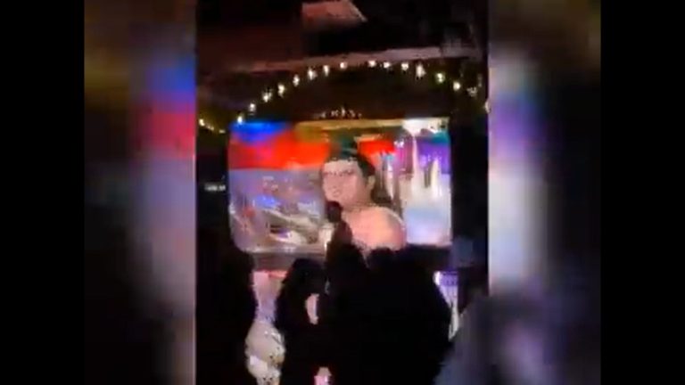 Clip from Ramayana played at Lord of the Drinks in Noida