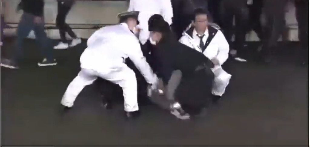 Chaos ensues as object thrown near Japan PM during speech, Kishida unhurt. Video