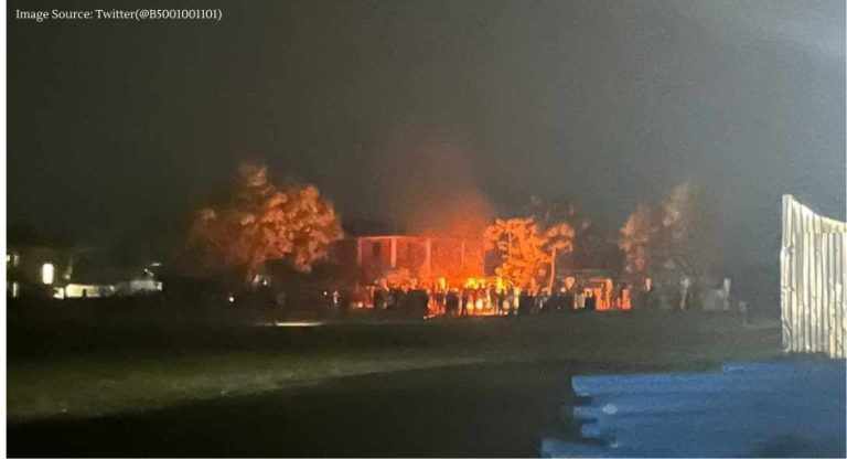 Manipur Violence Video; CM Biren Singh Venue Set Fire In Churachandpur