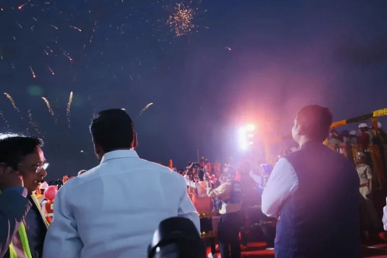 Mumbai Trans Harbour Link: CM Eknath Shinde, deputy CM Devendra Fadnavis drive on MTHL to mark completion