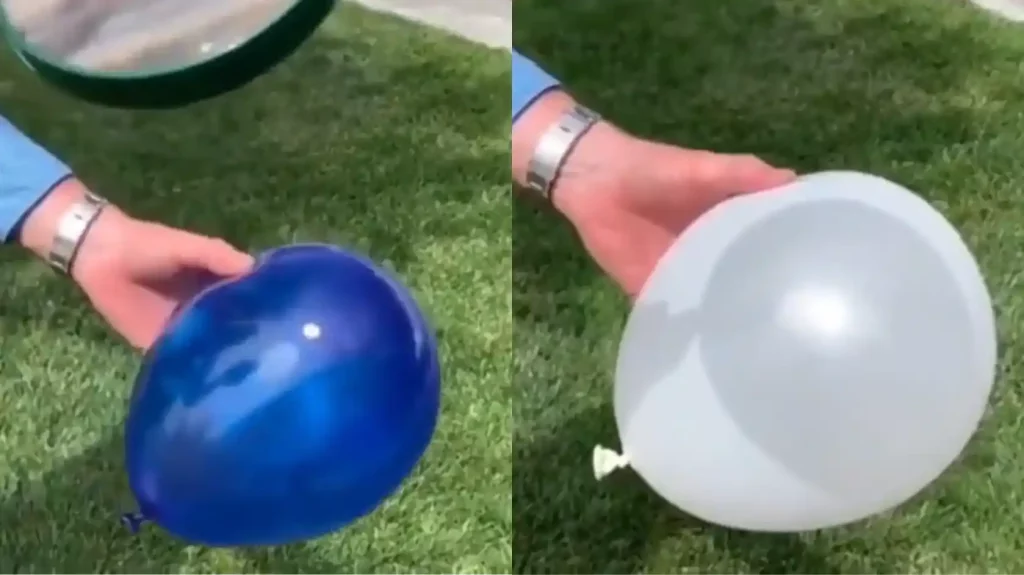 The white balloon does not pop as white color does not absorbs heat easily