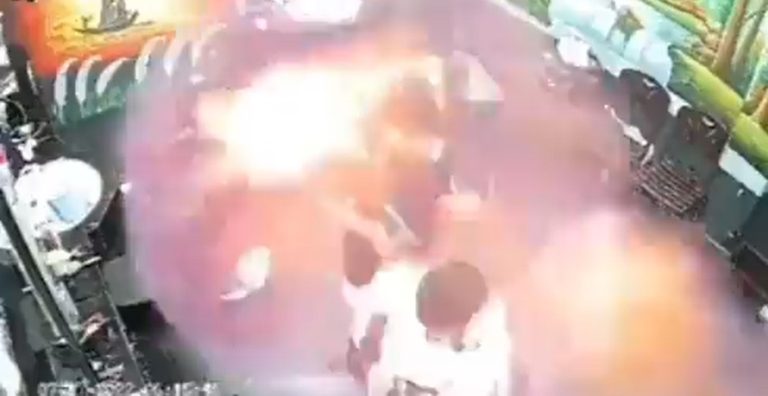 Haircut goes wrong! Short circuit blasts hair dryer, sets customer, barber on fire Haircut goes wrong! Short circuit blasts hair dryer, sets customer, barber on fire