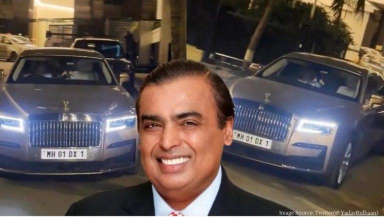 Mukesh Ambani's newest Rolls Royce Ghost finished in Petra Gold spotted in Mumbai