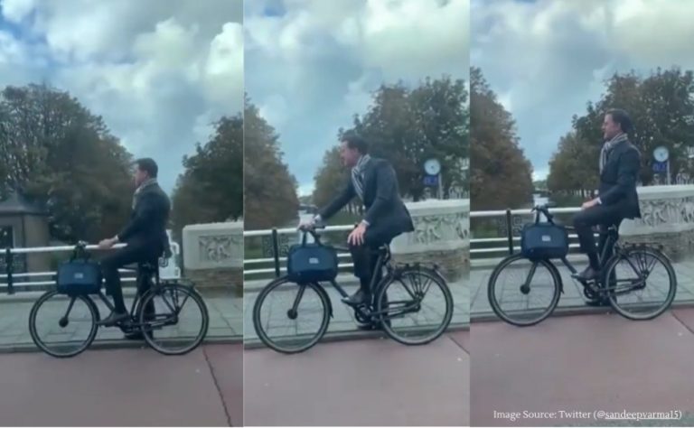 Bike-riding Dutch PM pedals towards new term
