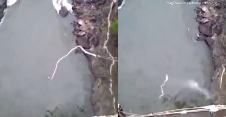 બંજી જમ્પિંગ દરમિયાન અચાનક તૂટ્યુ દોરડું, પછી જે કંઈ થયું તે જોઈ યૂઝર્સની નીકળી ગઈ ચીસ! જુઓ વિડીયો..