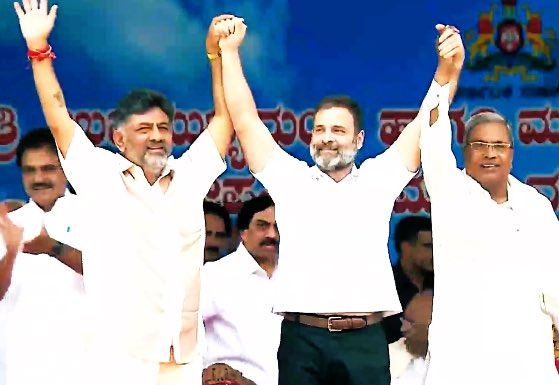 Siddaramaiah sworn in as Karnataka CM, Shivakumar his deputy Siddaramaiah sworn in as Karnataka CM, Shivakumar his deputy