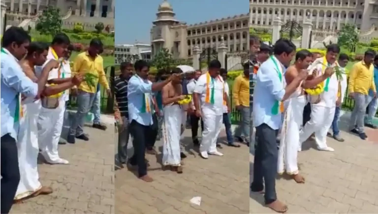 BJP Rule Ends, Congress Uses Cow Urine To Purify Vidhana Soudha BJP Rule Ends, Congress Uses Cow Urine To Purify Vidhana Soudha