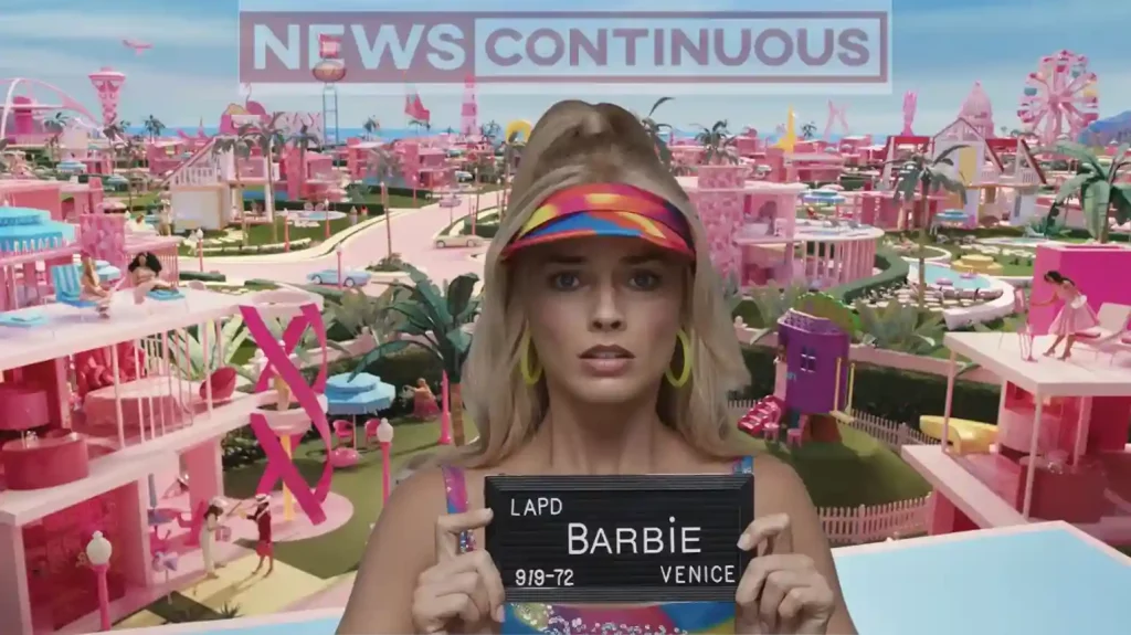 barbie movie trailer margot robbie ryan gosling aka barbie and ken get arrested in real world