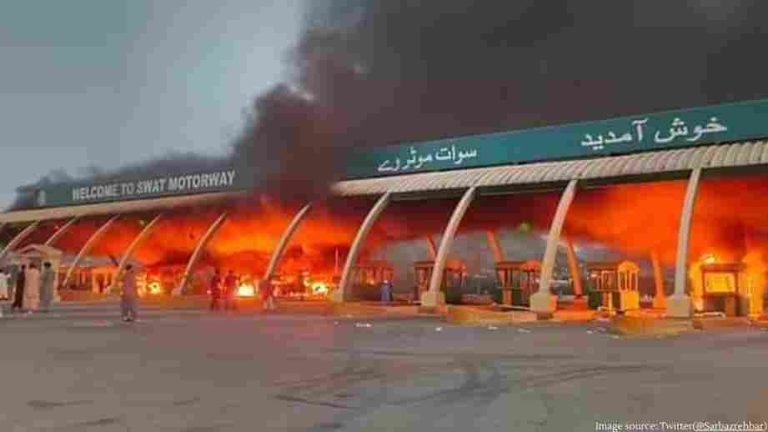 The protestors are attacking pakistan military installations