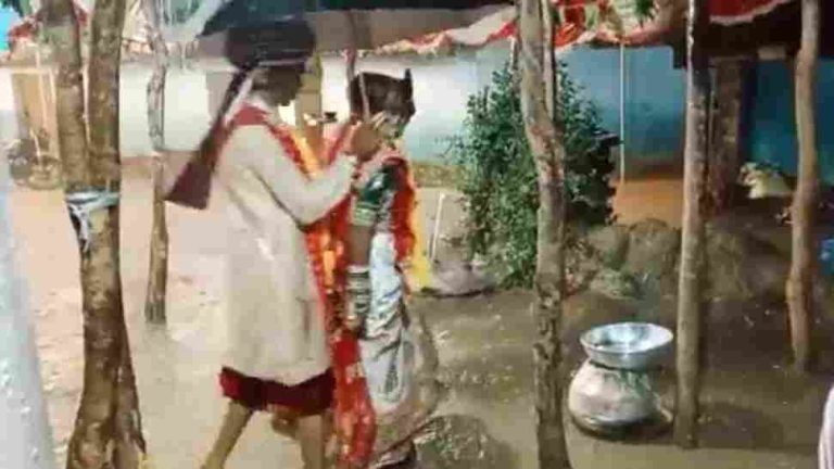 A rain-drenched wedding in Chhattisgarh becomes a viral hit