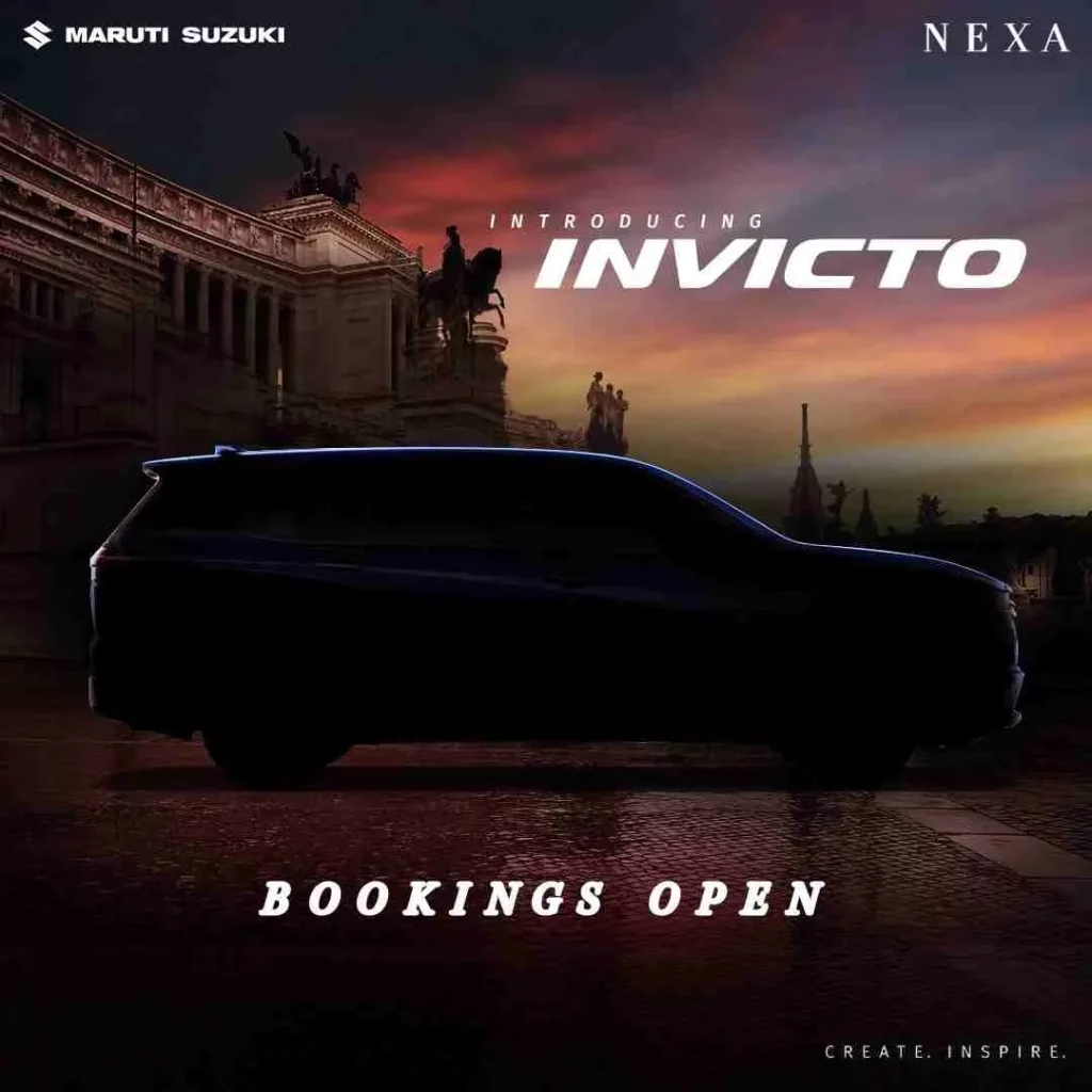 Maruti Suzuki Invicto: Bookings open for Maruti Suzuki Invicto MPV, to be unveiled on July 5