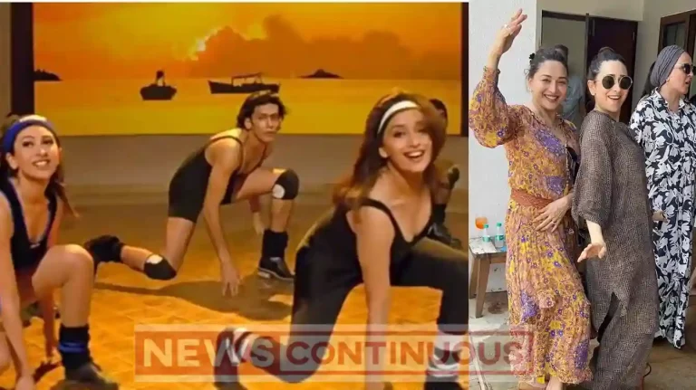 karisma kapoor and madhuri dixit reunites after 26 years of dil to pagal hai dance on balam pichkari