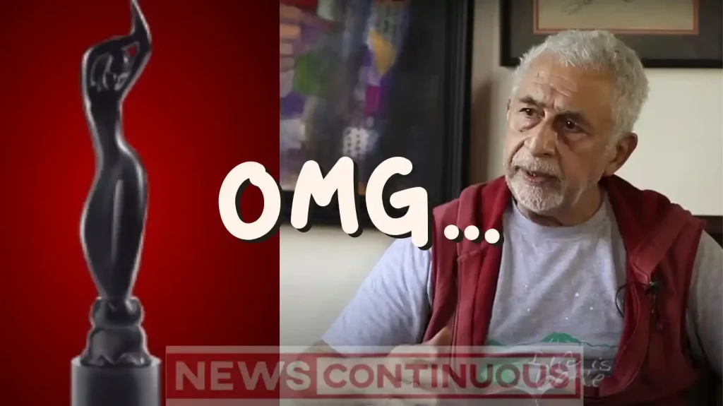 naseeruddin shah hangs his filmfare award on he handle of the washroom