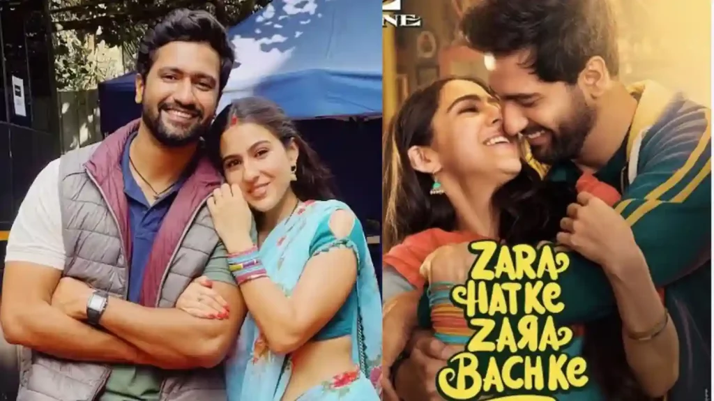zara hatke zara bachke sara ali khan retains mangalsutra and blue saree