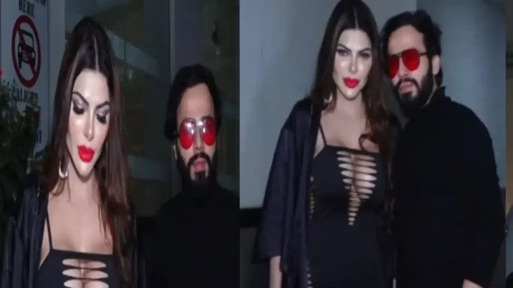 sherlyn chopra wears front and side cut dress actress video gone viral