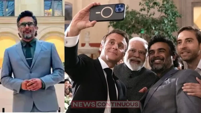 Actor R Madhavan shares video of selfie with Macron, PM Actor R Madhavan shares video of selfie with Macron, PM