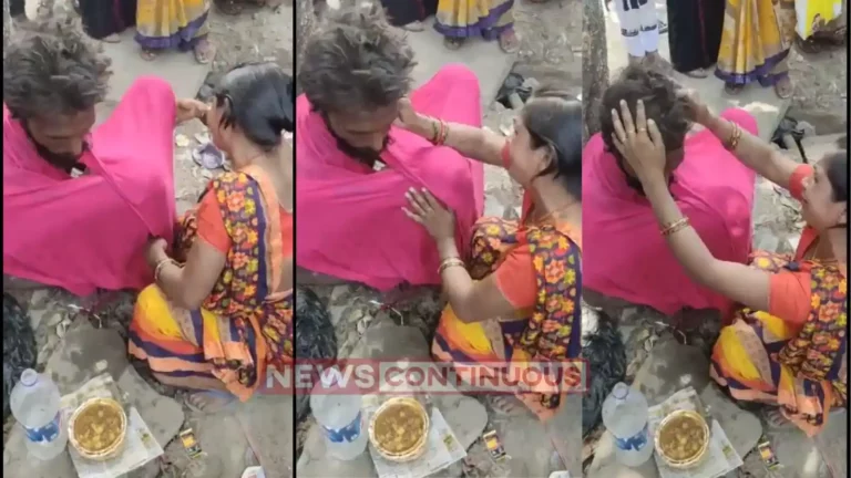 After 10 years Wife found husband Seeing this condition of her husband started crying