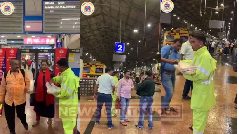 Mumbai Rain: CM Eknath Shinde's important announcement..Crowd at railway stations; Arrangement of tea-breakfast for passengers.. Watch video