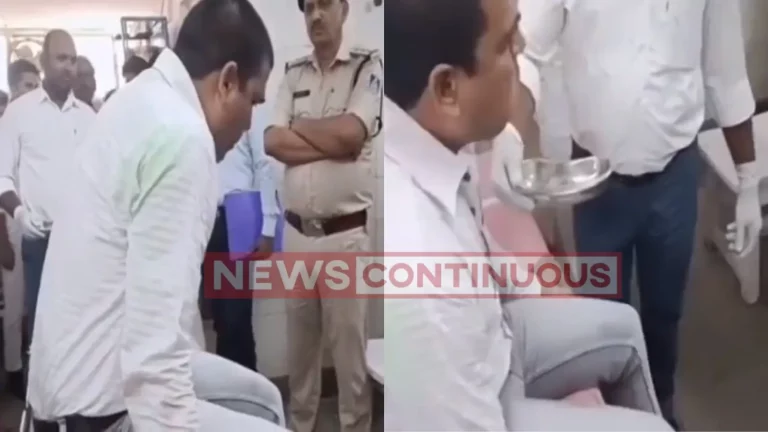 Video: Caught red-handed, Madhya Pradesh official swallows Rs 5,000 bribe money