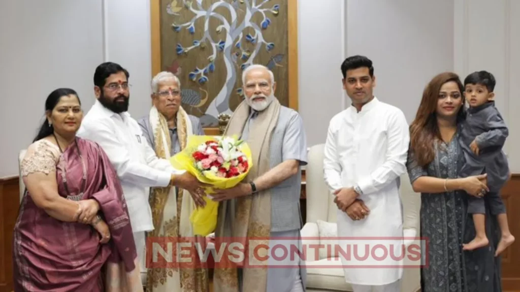 Maharashtra CM Eknath Shinde, family meet PM Modi