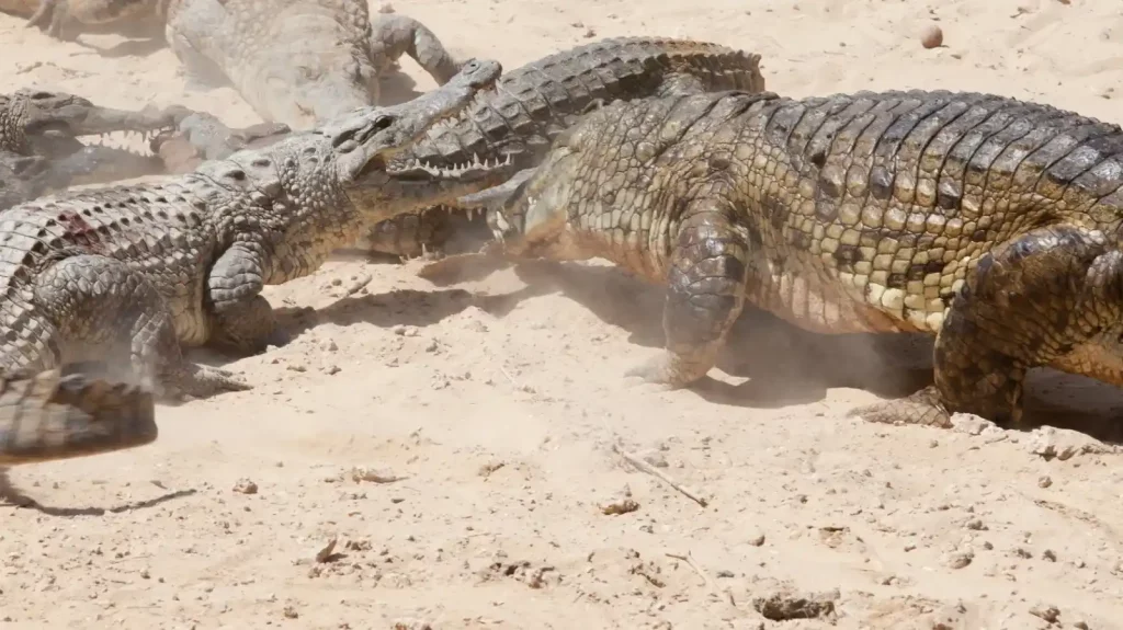 Watch Two Crocs Fight To The Death in An Intense Match