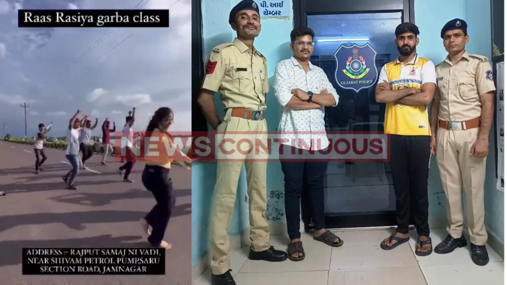 jamnagar police action on garba reels garba on jamnagar road