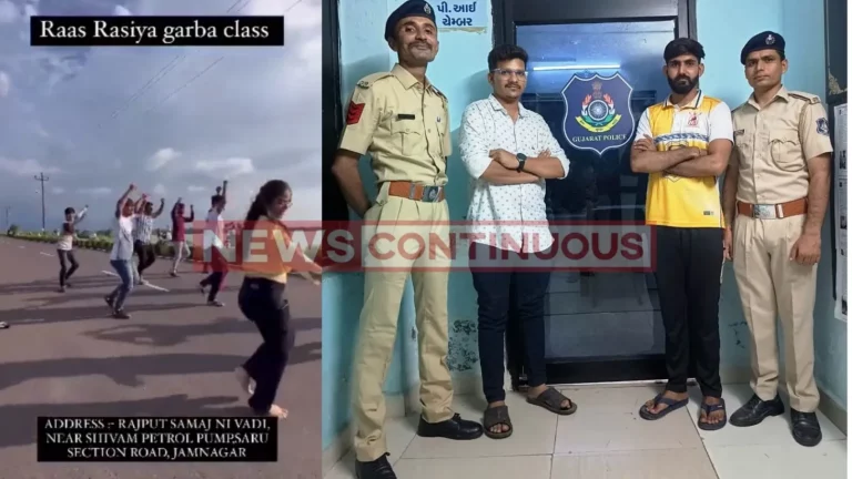 jamnagar police action on garba reels garba on jamnagar road